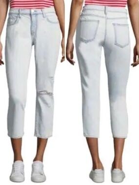 Current Elliott “The Cropped Straight” Jean Size 25 / 2 Light Wash New NWT